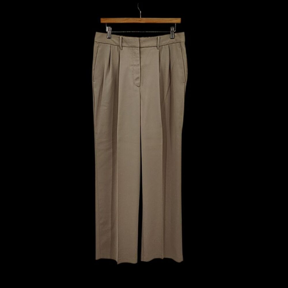 Quince Stretch Wide-Leg Pleated Trousers